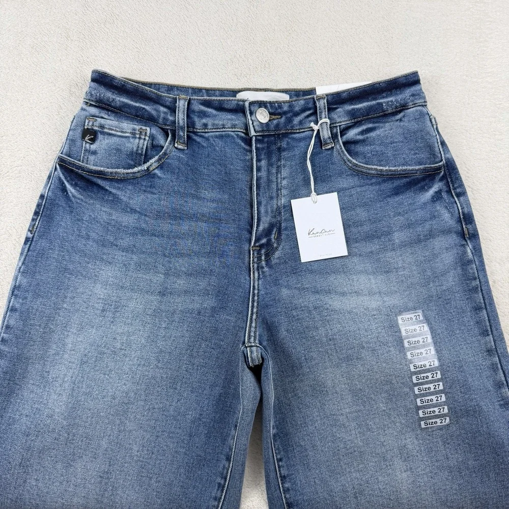 KanCan High Rise Barrel Jeans Womens 27 Blue Denim‎ Stretch-NWT-KC20084M